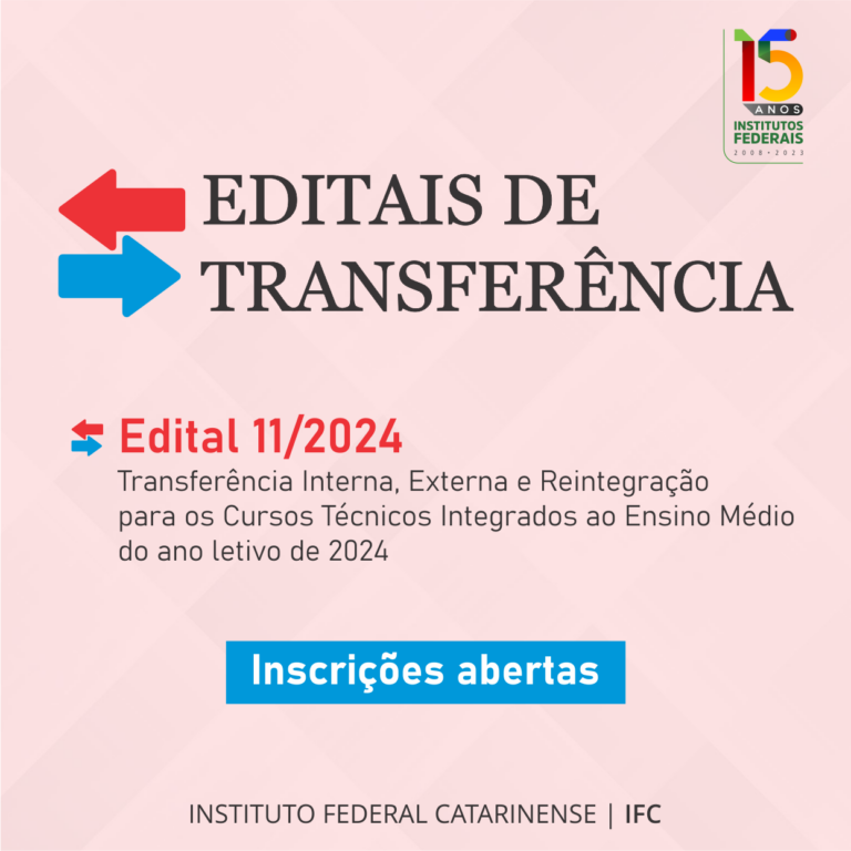 Publicado Edital De Transferência Interna E Externa Para Cursos ...